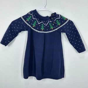 Hanna Andersson Girls Size 2T Holiday Winter Sweater Dress Cotton Adorable Cute - Picture 1 of 5