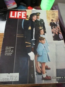 VINTAGE DECEMBER 6, 1963 LIFE MAGAZINE KENNEDY FUNERAL BA - Picture 1 of 1