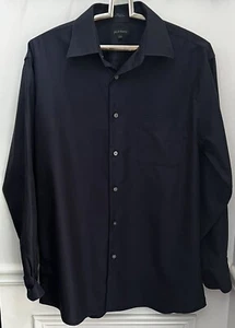 John W. Nordstrom Men’s Shirt Black Button Up Long Sleeve 100% Cotton Size L - Picture 1 of 7