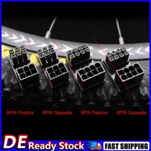 Adaptateur ATX 6 broches femelle vers mâle 180 degrés coudé vers le bas pour carte graphique Deu - Photo 1/11