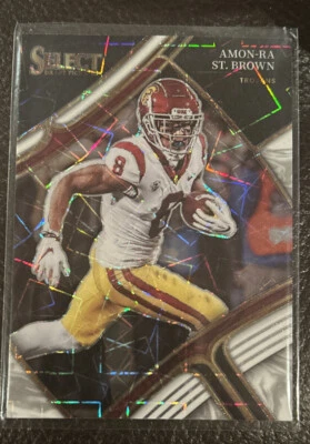 Amon-Ra St. Brown 2023 Select Draft Picks Card #156-White Lazer Prizm-USC - Image 1 of 2