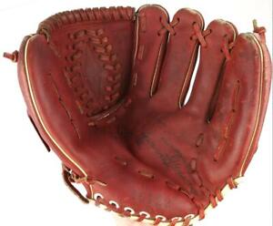 SEARS Baseball glove Vintage Right Hand Throw leather Roebuck & Co Red 10" Grain