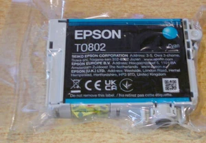 ORIGINAL EPSON T0802 TO802 Cyanblau Patrone KOLIBRI vac' versiegelt 2026 Tinte - Bild 1 von 4