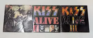 KISS ALIVE I,II,III CD cover art GENE SIMMONS Autographed signed - Bild 1 von 10