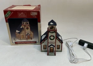 1995 Lemax Village Harvest Crossing Porcelain Light Up School House 55181 - Picture 1 of 14