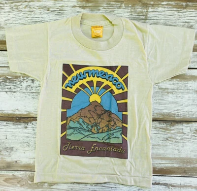Camiseta vintage años 70 deadstock Nuevo México niños talla pequeña, Tierra Encantada Foto 1 de 4
