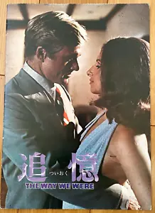 Programa de películas The Way We Were 1973 Japón Barbra Streisand, Robert Redford - Imagen 1 de 3