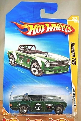 Hot Wheels #33 2009 nuevos modelos 33/42 Triumph Tr6 variación verde con cromo 5 velocidades Foto 1 de 4