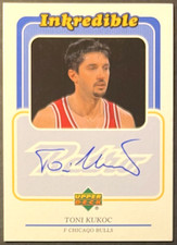 Toni Kukoc 1999-00 Upper Deck Retro Inkredible SP On Card Auto Chicago Bulls HOF
