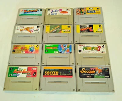 Lot 12 Super Famicom Games Prime Goal & Exicte Stage Soccer Games set  SNES SFC - Image 1 of 4