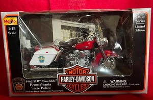 Maisto 1962 Harley Davidson FLH Duo-Glide Pa State Police Motorcycle NEW IN BOX - Picture 1 of 7