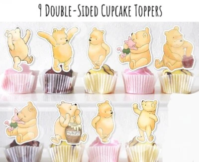 Lote de 48 adornos para cupcakes Winnie The Pooh Foto 1 de 3