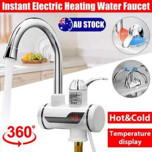 3000W Hot Water Heater Faucet Instant Tankless Electric Kitchen Fast Heating Tap - Picture 1 of 14