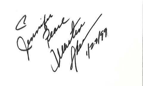 MARTIN SHEEN signed card 3 x 5 black Cover