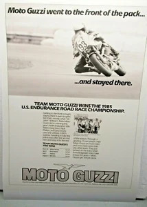 Moto Guzzi AMA Team Endurance Racing Poster 1985 Lemans 1000 Dr. John Wittner - Picture 1 of 3