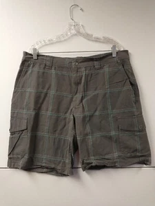 Pantalones Cortos Columbia Adulto 36 Gris Cuadros Informales Algodón Exterior Senderismo Para Hombre - Imagen 1 de 10