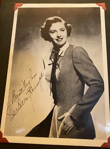 Young Barbara Stanwyck 5x7 Black ad White Photo with Facsimile Signature - Picture 1 of 3