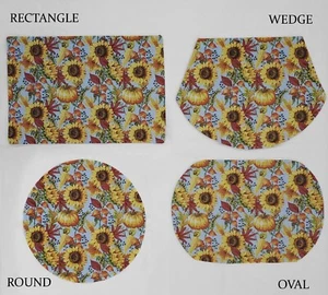 Fall Pumpkin Sunflower Corn Placemats (4 Shapes Available) - Picture 1 of 3
