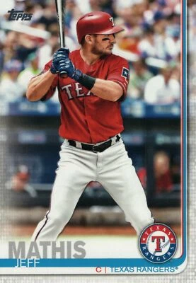 #681 Jeff Mathis Texas Rangers 2019 Topps Series 2 Baseball Card GAM - Image 1 of 2