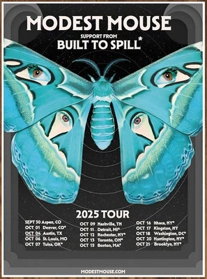 MODEST MOUSE | BUILT TO SPILL Fall Tour 2025 Ltd Ed RARE Tour Poster! Indie Rock - Image 1 of 2
