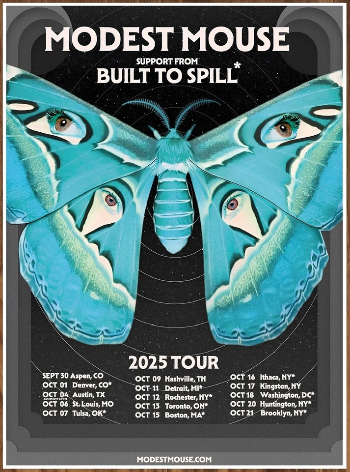 MODEST MOUSE | BUILT TO SPILL Fall Tour 2025 Ltd Ed RARE Tour Poster! Indie Rock - Image 1 of 2