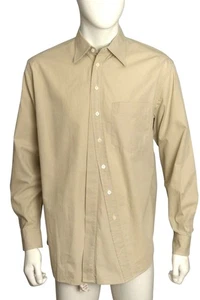MOSCHINO- Tan Angled Placket Shirt, Size XL - Picture 1 of 5