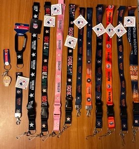 Houston Astros Mega Lot Of 13 Lanyards/Keychains Brand New With Tags MLB - Picture 1 of 7