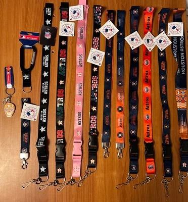 Houston Astros Mega Lot Of 13 Lanyards/Keychains Brand New With Tags MLB  - Image 1 of 4