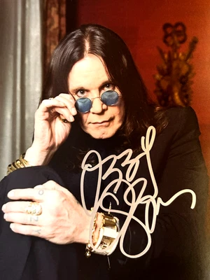 Autógrafo auténtico real firmado por Ozzy Osbourne (Black Sabbath) 8x10" con certificado de autenticidad Foto 1 de 4