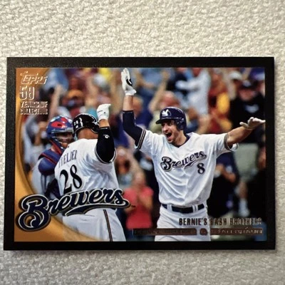 2010 Topps Baseball Series 2 Black Border 02/59 checklist Bernie Bash Brothers  - Image 1 of 3