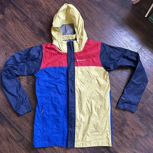 Columbia Omni-Tech Color Block Nylon Rain Jacket Windbreaker Youth XL (18/20) - Picture 1 of 10