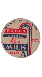 Tapas de botella de leche cruda Fairview de colección de los años 30 (juego de 10) "vitamina D" Nuevo de Lote Antiguo - Imagen 1 de 1