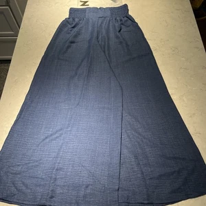 Women's Ultra Wide Leg Palazzo Pants Elastic Waist Casual Pants Comfy Sz Medium - Picture 1 of 8