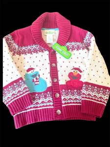 NUEVO Suéter de Navidad Sesame Street Elmo Cookie Monster - Imagen 1 de 5