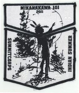 USA BOY SCOUTS OF AMERICA- MIKANAKAWA LODGE 101 INDIAN SUMMER SCOUT FLAP PATCH B - Picture 1 of 2