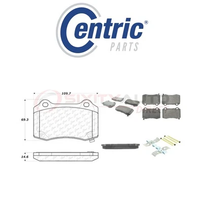 Centric Posi Quiet Metallic Brake Pads w Shims for 2005-2017 Chrysler 300 ic - Image 1 of 4