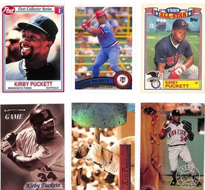 Kirby Puckett 6 Card Lot Topps, 1989 , Post, Great Gloves Insert, MLB Twins - Picture 1 of 2
