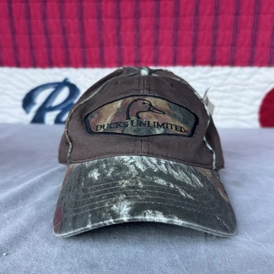 Ducks Unlimited Mossy Oak Camuflado Ajustable Correa Gorra Gorra Con Parche Nuevo Foto 1 de 4