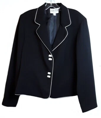 Blazer negro Julian Taylor para mujer talla 18 Foto 1 de 3