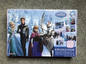 Disney Frozen 8 Puzzle Pack Each Puzzle Has 48 Pieces Brand New & Sealed - Picture 1 of 5