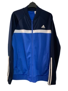 Adidas Men's Retro Blue White & Navy Long Sleeve Zip Jacket UK46/48 Track Suit - Picture 1 of 9