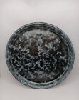 Bennington Potters 1962 czarny agat gąbka talerz obiadowy 10" ceramika Vermont