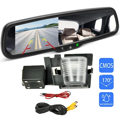 Reversing Camera & 4.3 OEM Mirror Monitor For Jeep Wrangler JK 2012 -2016 - Image 1 of 4