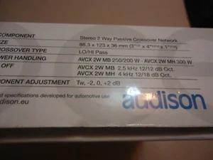 Audison Voce TWO WAY CROSSOVER AVCX 2W MB - Picture 1 of 9