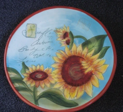 Plato de almuerzo de ensalada de girasol International Susan Winget Meadows certificado NUEVO Foto 1 de 4