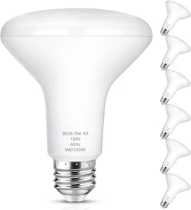 BR30 Dimmable LED Flood Light Bulbs, 90W Equivalent, 5000K, 6-Pack - Picture 1 of 12
