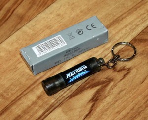 Metroid Prime 3 Corruption small Promo LED Flashlight Keychain Nintendo Wii