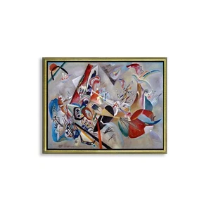 Stampa su Carta su tela o Quadro su tela o con Cornice Kandinsky Dans le gris - Picture 1 of 9