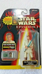 Star Wars ePISODE 1 oBI-wAN kENOBI lIGHTSABER cOMM tECH cHIP NEW SEALED a - Picture 1 of 4