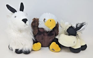 Webkinz Mountain Goat, Eagle, & Cow Retired Plush Only No Codes Lot Of 3 - Picture 1 of 5